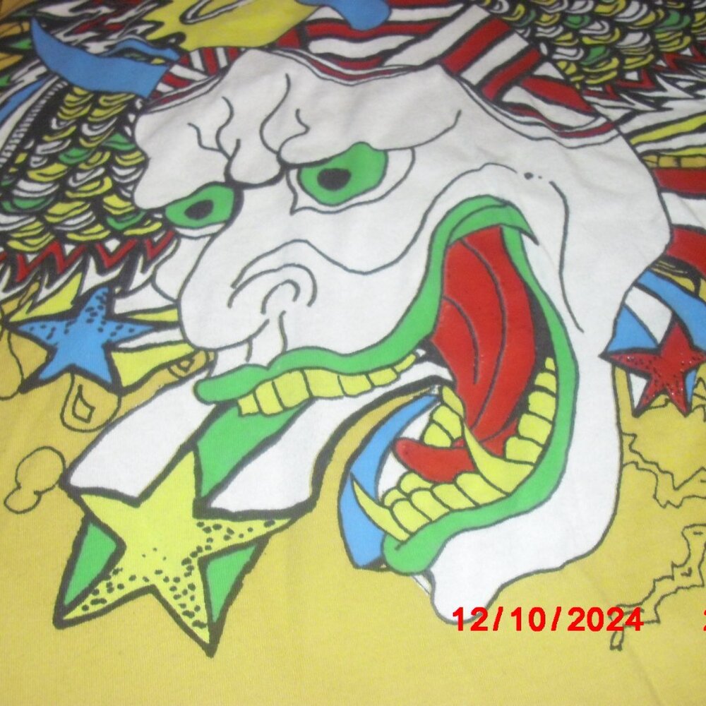 Ed Hardy T Shirt Mens Large, Chinese Dragon design, Yellows, Blues, Reds, Greens - Picture 6 of 16